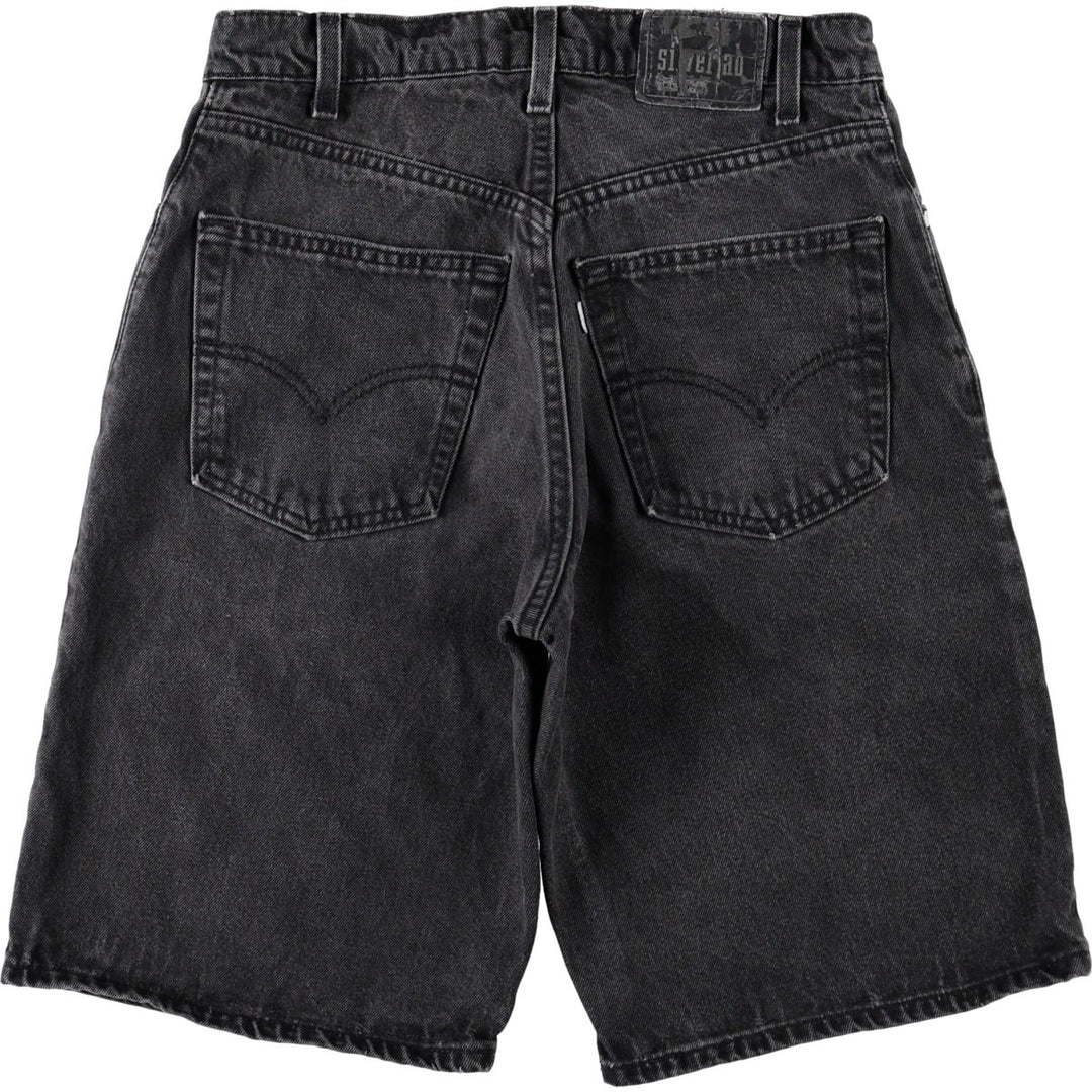 90'S Levi's Silver Tab Loose Black Denim Shorts, Made in USA, Men's W30 (approx.), Vintage cotton black type Vintage Second Hand
