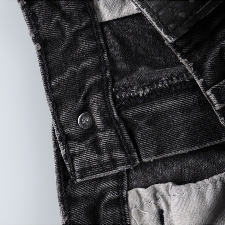 90'S Levi's Silver Tab Loose Black Denim Shorts, Made in USA, Men's W30 (approx.), Vintage cotton black type Vintage Second Hand