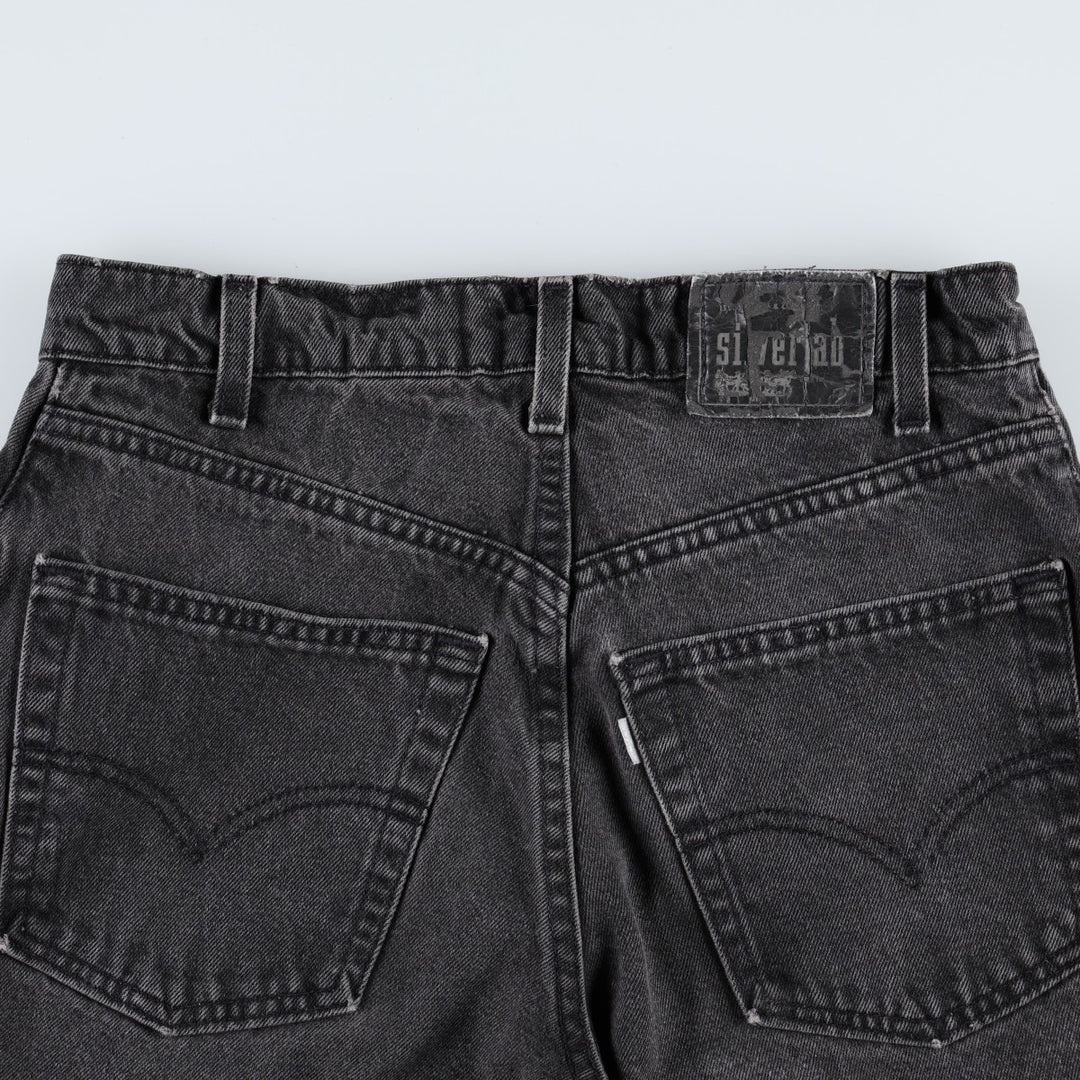 90'S Levi's Silver Tab Loose Black Denim Shorts, Made in USA, Men's W30 (approx.), Vintage cotton black type Vintage Second Hand