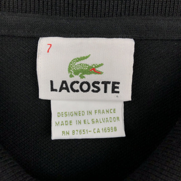 2000'S Lacoste Long-Sleeve Polo Shirt, Size 7 (Men's XXL equivalent) cotton black type Vintage Second Hand