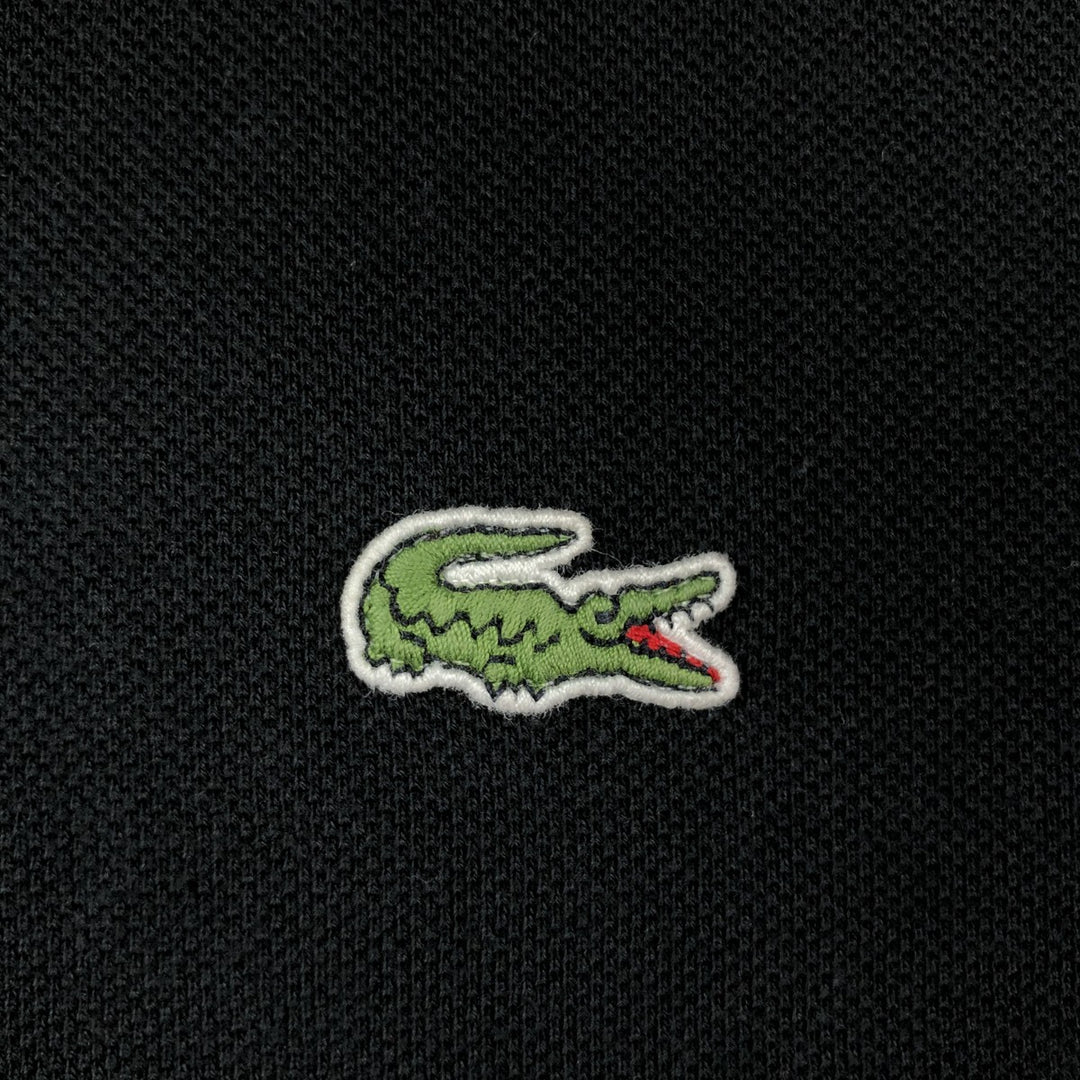 2000'S Lacoste Long-Sleeve Polo Shirt, Size 7 (Men's XXL equivalent) cotton black type Vintage Second Hand
