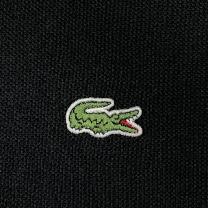 2000'S Lacoste Long-Sleeve Polo Shirt, Size 7 (Men's XXL equivalent) cotton black type Vintage Second Hand