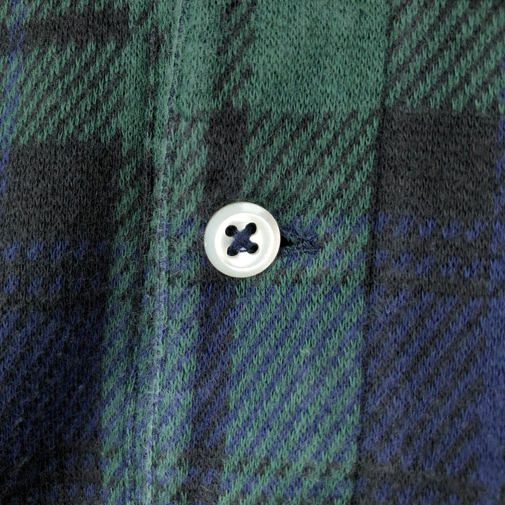 Ralph Lauren POLO by Ralph Lauren Black Watch Check Long Sleeve Polo Shirt, Men's Size XL (approx.) cotton green type Vintage Second Hand