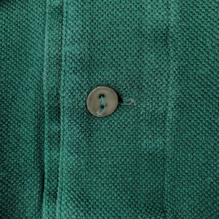 1980'S Lacoste CHEMISE French Lacoste Long-Sleeve Polo Shirt, Made in France, Size 6 (Men's XL equivalent), Vintage cotton Green type dark green Vintage Second Hand
