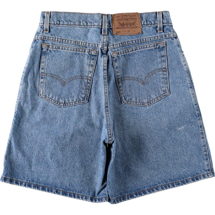 90'S Levi's 37950-0789 Relaxed Fit Denim Shorts, Made in USA, Women's Size L (equivalent to W30), Vintage. cotton blue type Vintage Second Hand