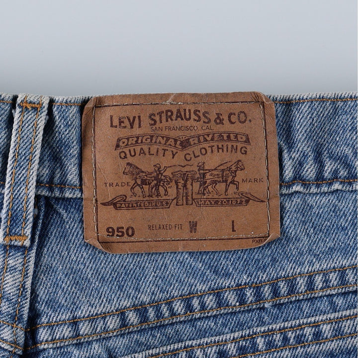 90'S Levi's 37950-0789 Relaxed Fit Denim Shorts, Made in USA, Women's Size L (equivalent to W30), Vintage. cotton blue type Vintage Second Hand