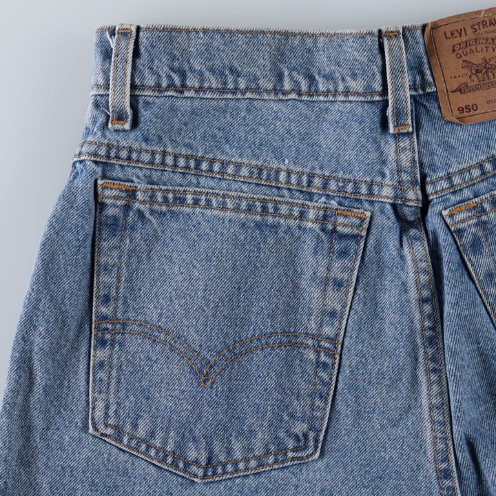 90'S Levi's 37950-0789 Relaxed Fit Denim Shorts, Made in USA, Women's Size L (equivalent to W30), Vintage. cotton blue type Vintage Second Hand