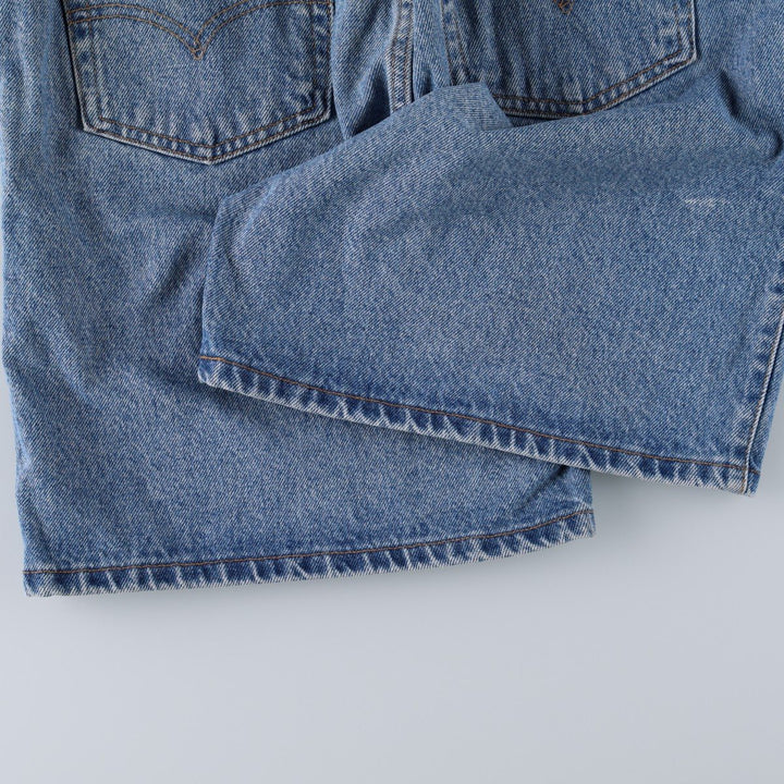 90'S Levi's 37950-0789 Relaxed Fit Denim Shorts, Made in USA, Women's Size L (equivalent to W30), Vintage. cotton blue type Vintage Second Hand