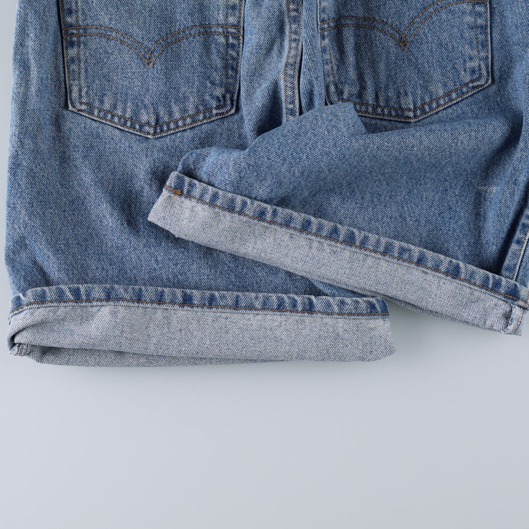 90'S Levi's 37950-0789 Relaxed Fit Denim Shorts, Made in USA, Women's Size L (equivalent to W30), Vintage. cotton blue type Vintage Second Hand