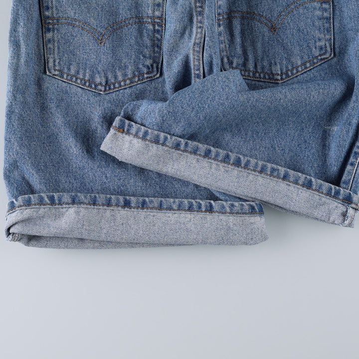 90'S Levi's 37950-0789 Relaxed Fit Denim Shorts, Made in USA, Women's Size L (equivalent to W30), Vintage. cotton blue type Vintage Second Hand