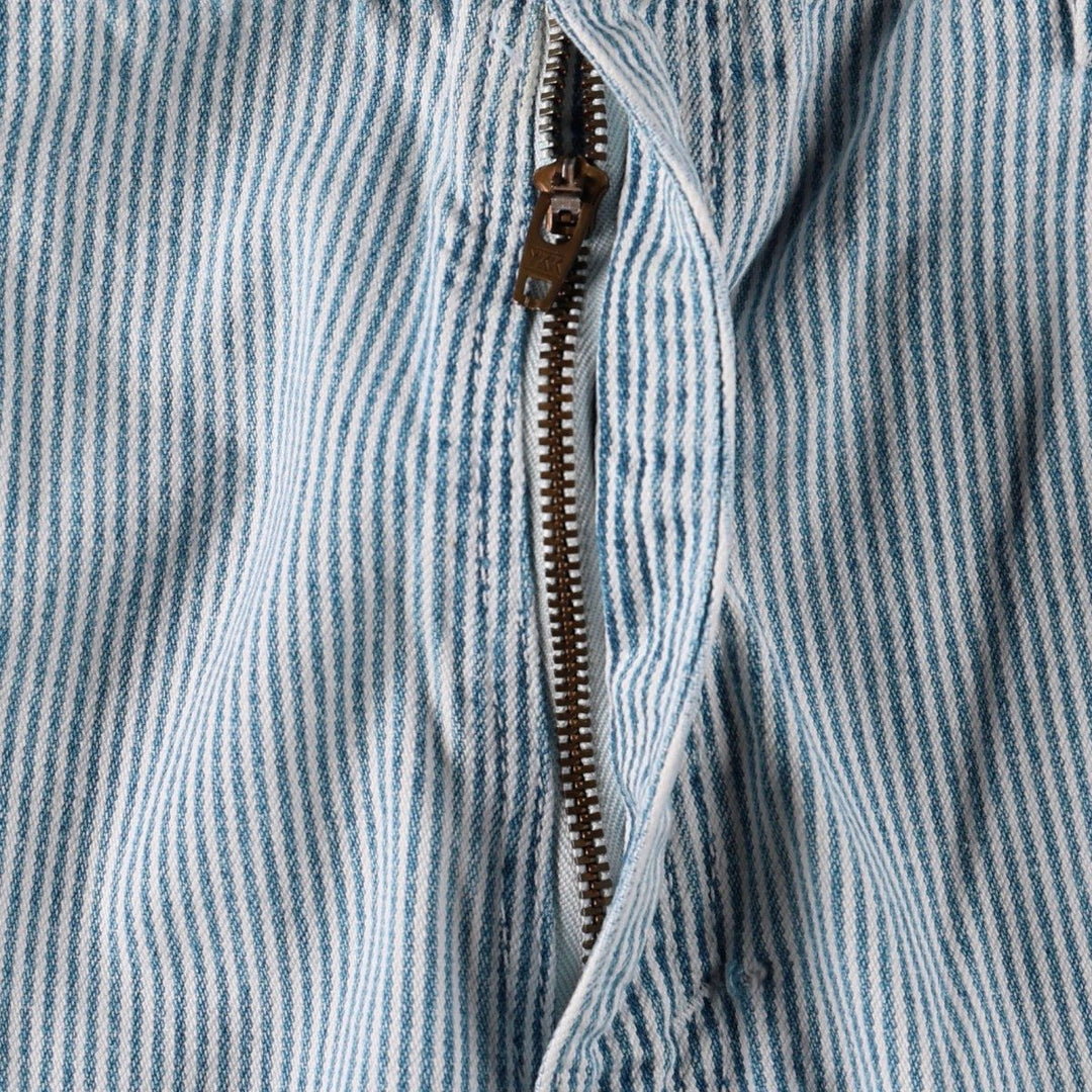 1990'S Levi's 36951-5326 Hickory Stripe Orange Tab Denim Shorts, Women's XL (W31 equivalent) cotton Navy blue Vintage Second Hand