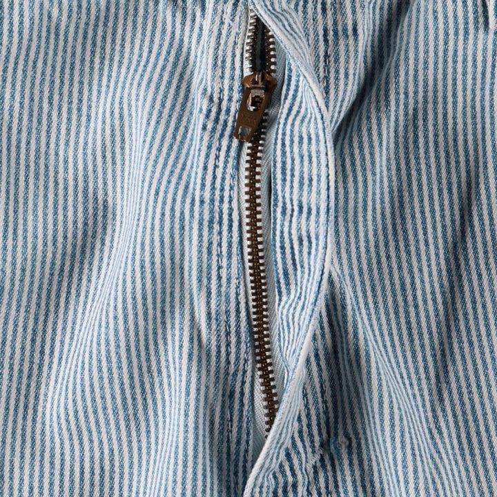 1990'S Levi's 36951-5326 Hickory Stripe Orange Tab Denim Shorts, Women's XL (W31 equivalent) cotton Navy blue Vintage Second Hand