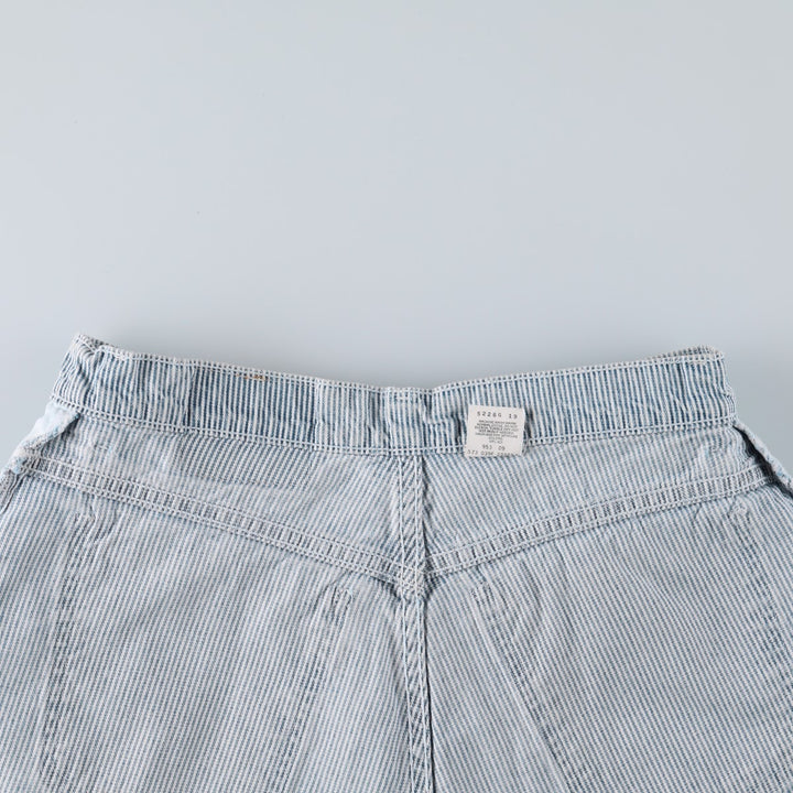 1990'S Levi's 36951-5326 Hickory Stripe Orange Tab Denim Shorts, Women's XL (W31 equivalent) cotton Navy blue Vintage Second Hand