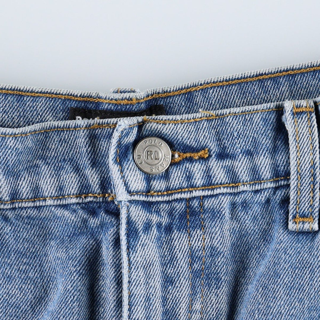 2000'S Ralph Lauren POLO JEANS COMPANY denim shorts, women's size XXL (equivalent to W34). cotton blue type Vintage Second Hand