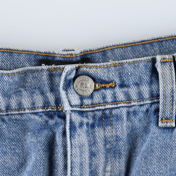 2000'S Ralph Lauren POLO JEANS COMPANY denim shorts, women's size XXL (equivalent to W34). cotton blue type Vintage Second Hand