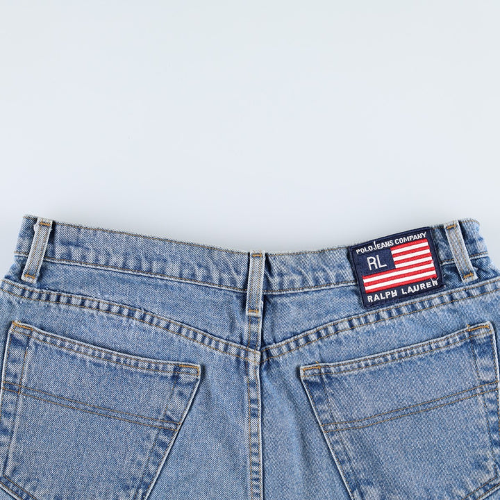2000'S Ralph Lauren POLO JEANS COMPANY denim shorts, women's size XXL (equivalent to W34). cotton blue type Vintage Second Hand