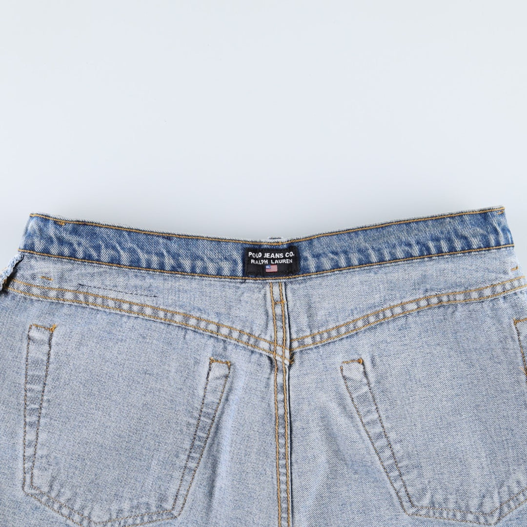 2000'S Ralph Lauren POLO JEANS COMPANY denim shorts, women's size XXL (equivalent to W34). cotton blue type Vintage Second Hand