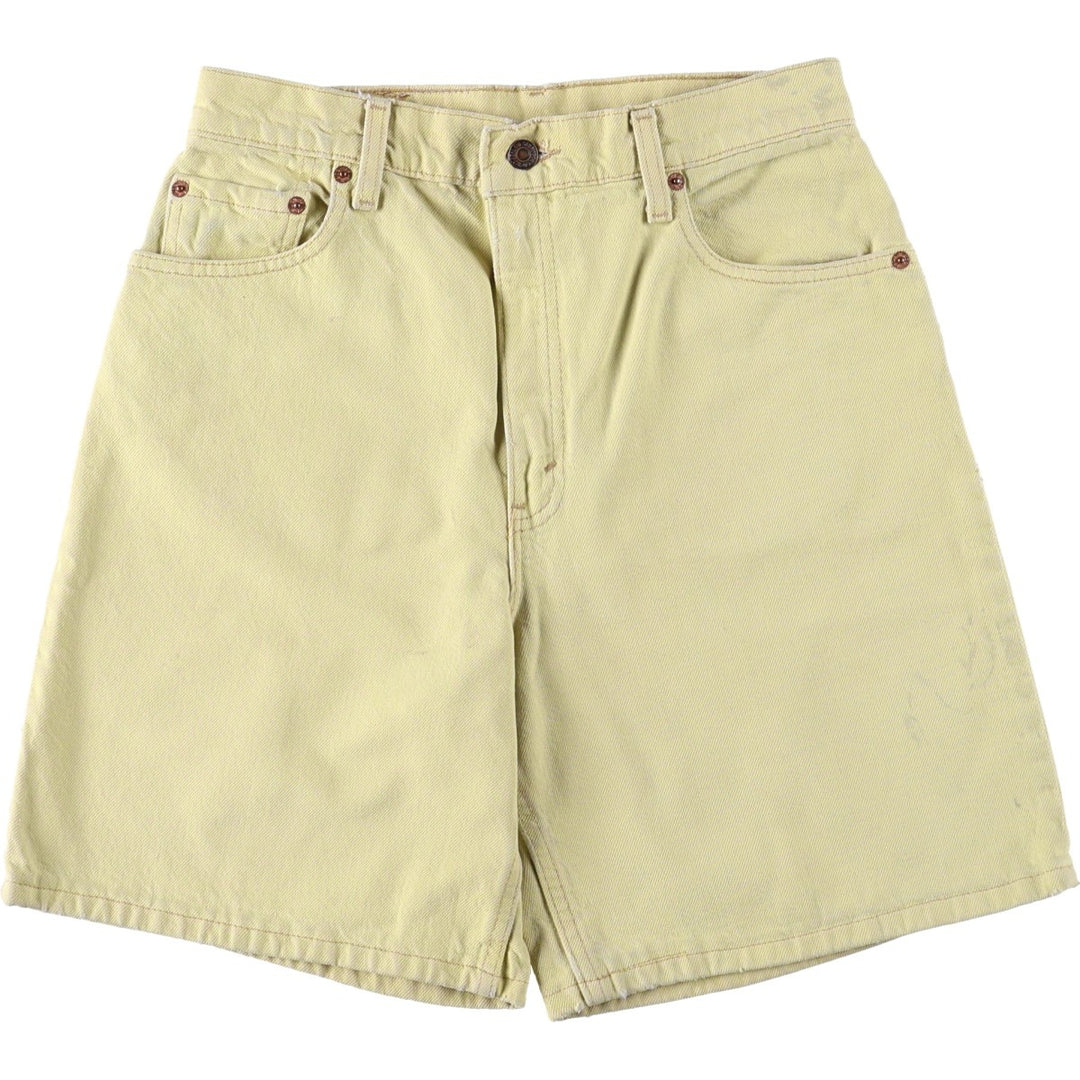 1990'S Levi's 36551-0274 Denim Shorts, Made in USA, Women's Size L (equivalent to W29), Vintage. cotton yellow type Vintage Second Hand