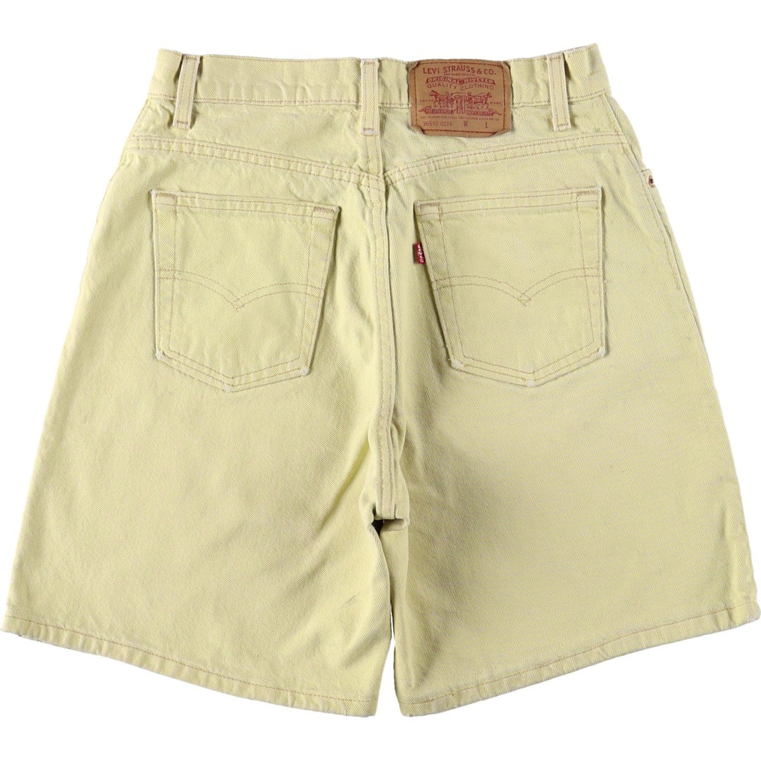 1990'S Levi's 36551-0274 Denim Shorts, Made in USA, Women's Size L (equivalent to W29), Vintage. cotton yellow type Vintage Second Hand