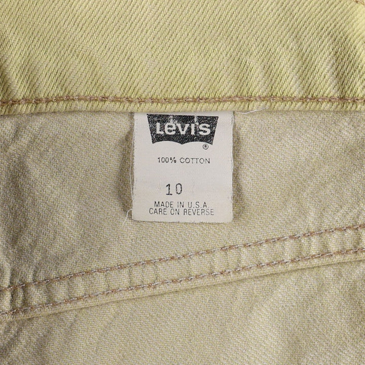 1990'S Levi's 36551-0274 Denim Shorts, Made in USA, Women's Size L (equivalent to W29), Vintage. cotton yellow type Vintage Second Hand