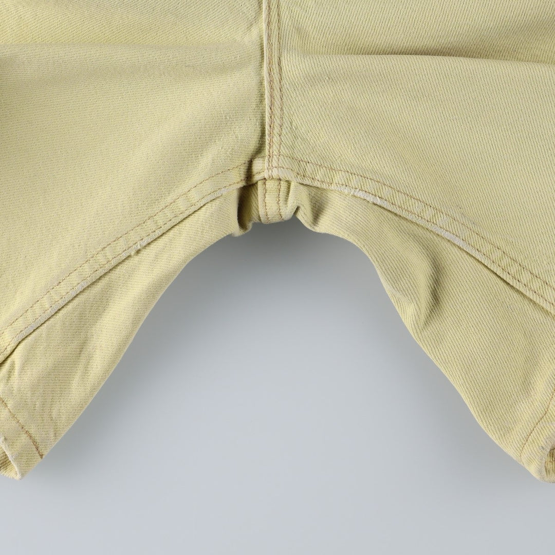 1990'S Levi's 36551-0274 Denim Shorts, Made in USA, Women's Size L (equivalent to W29), Vintage. cotton yellow type Vintage Second Hand