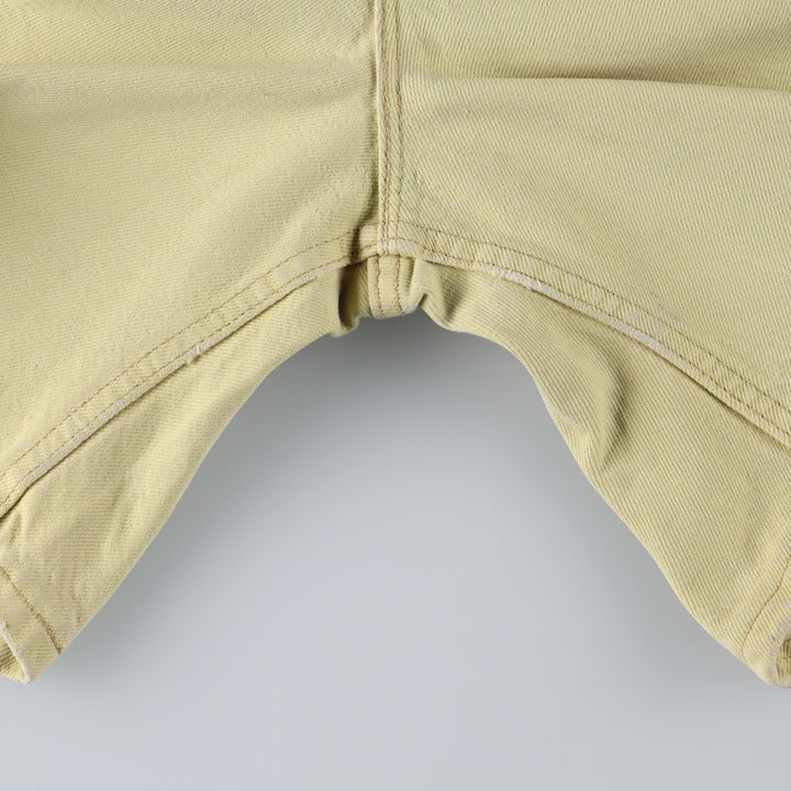 1990'S Levi's 36551-0274 Denim Shorts, Made in USA, Women's Size L (equivalent to W29), Vintage. cotton yellow type Vintage Second Hand