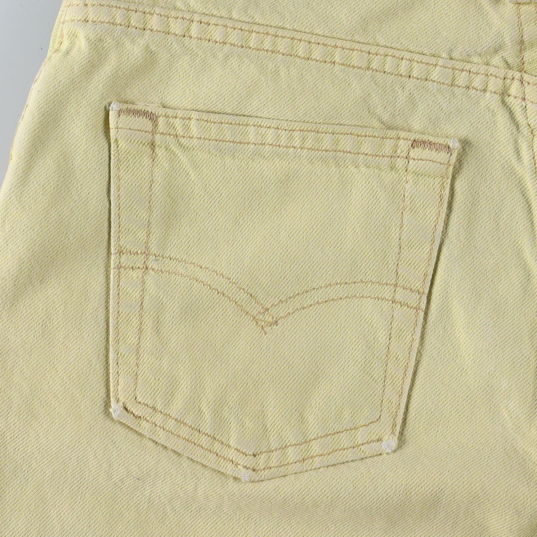 1990'S Levi's 36551-0274 Denim Shorts, Made in USA, Women's Size L (equivalent to W29), Vintage. cotton yellow type Vintage Second Hand