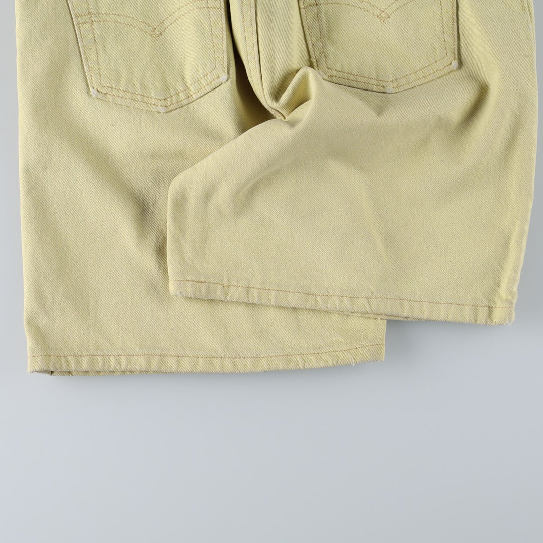 1990'S Levi's 36551-0274 Denim Shorts, Made in USA, Women's Size L (equivalent to W29), Vintage. cotton yellow type Vintage Second Hand