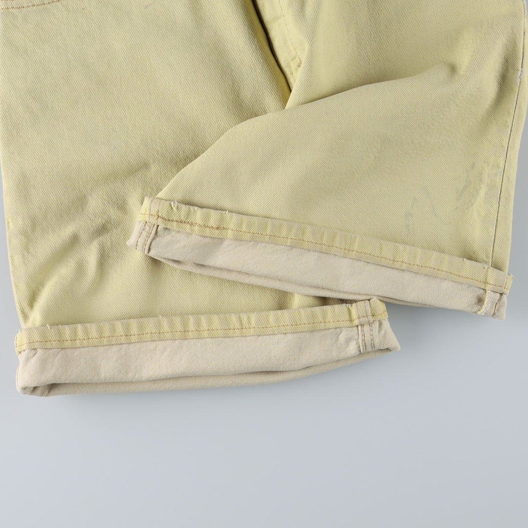 1990'S Levi's 36551-0274 Denim Shorts, Made in USA, Women's Size L (equivalent to W29), Vintage. cotton yellow type Vintage Second Hand