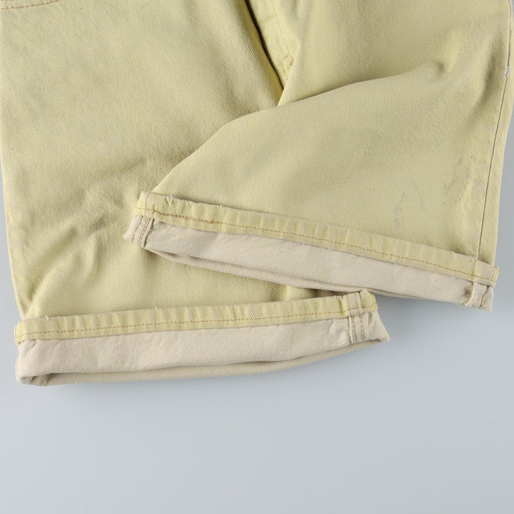 1990'S Levi's 36551-0274 Denim Shorts, Made in USA, Women's Size L (equivalent to W29), Vintage. cotton yellow type Vintage Second Hand