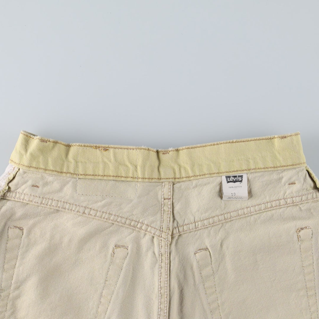 1990'S Levi's 36551-0274 Denim Shorts, Made in USA, Women's Size L (equivalent to W29), Vintage. cotton yellow type Vintage Second Hand