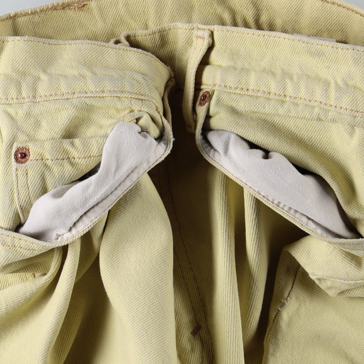 1990'S Levi's 36551-0274 Denim Shorts, Made in USA, Women's Size L (equivalent to W29), Vintage. cotton yellow type Vintage Second Hand