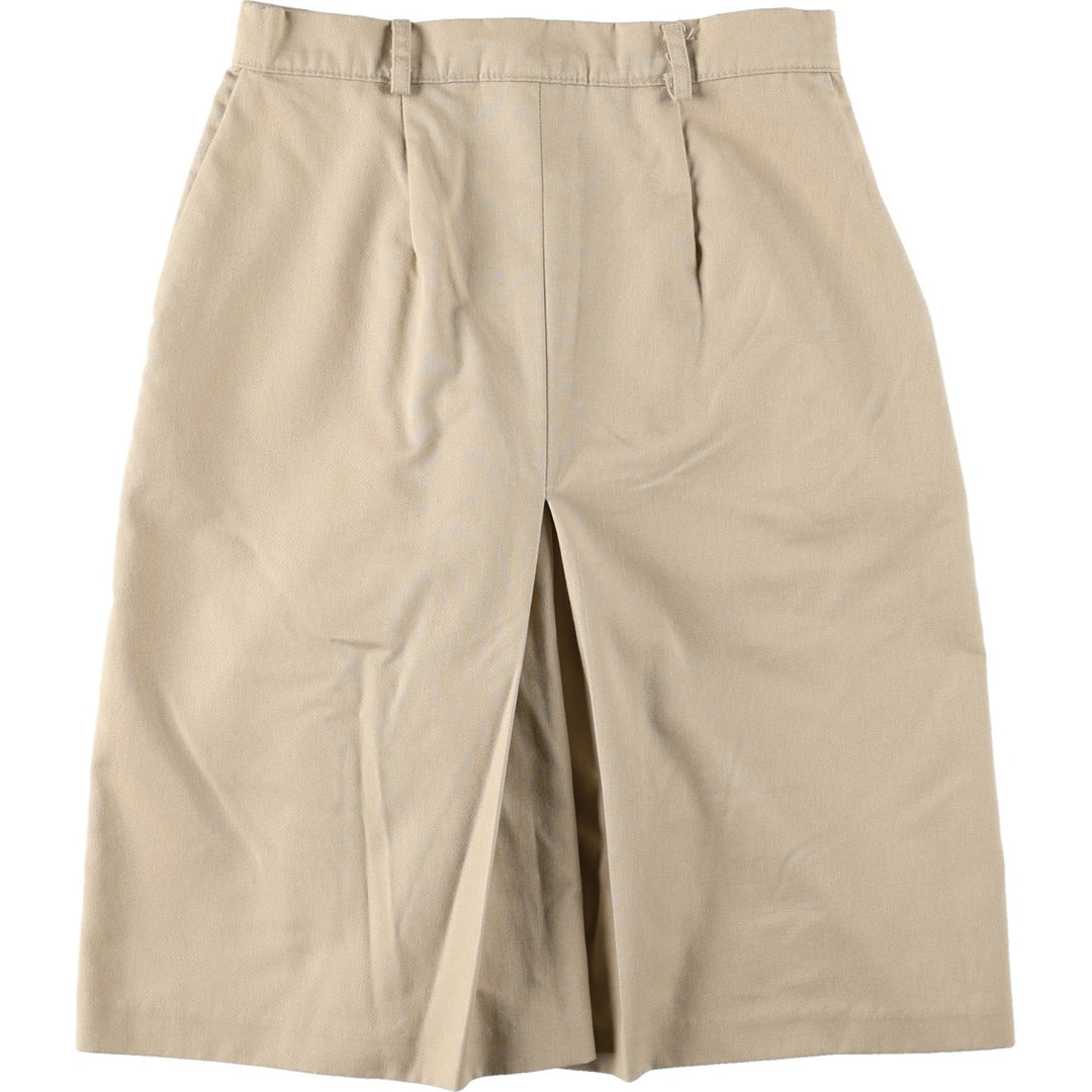 ~90'S Sears Carriage Court Classic Two-Pleat Chino Shorts, Women's Size L (W28 equivalent), Vintage polyester Beige type Vintage Second Hand