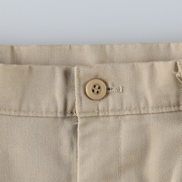 ~90'S Sears Carriage Court Classic Two-Pleat Chino Shorts, Women's Size L (W28 equivalent), Vintage polyester Beige type Vintage Second Hand