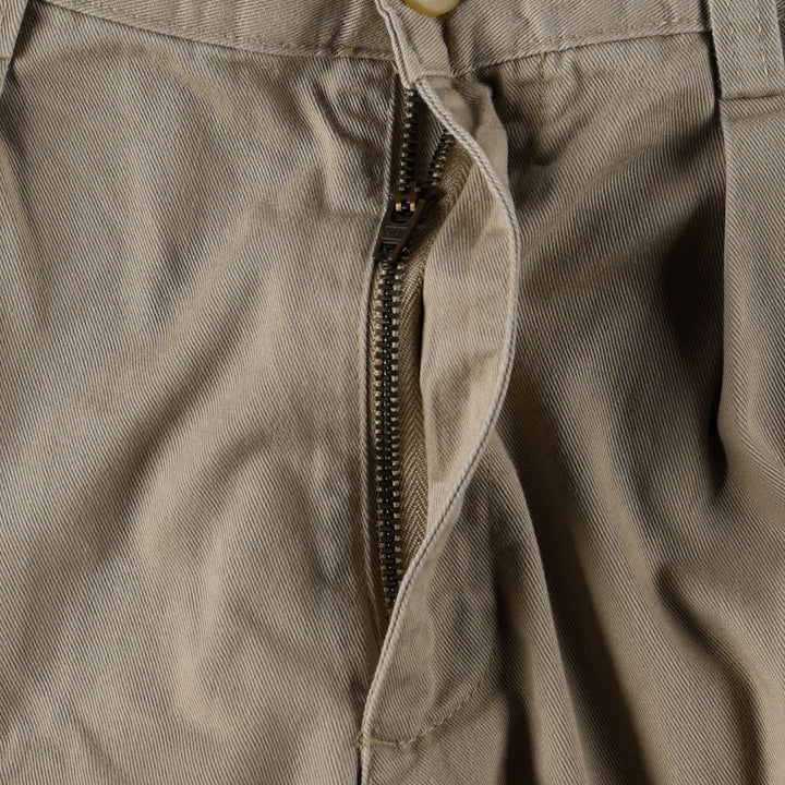 Ralph Lauren POLO by Ralph Lauren Two-Pleat Chino Shorts, Women's Size L (W28 equivalent) cotton Beige type Vintage Second Hand