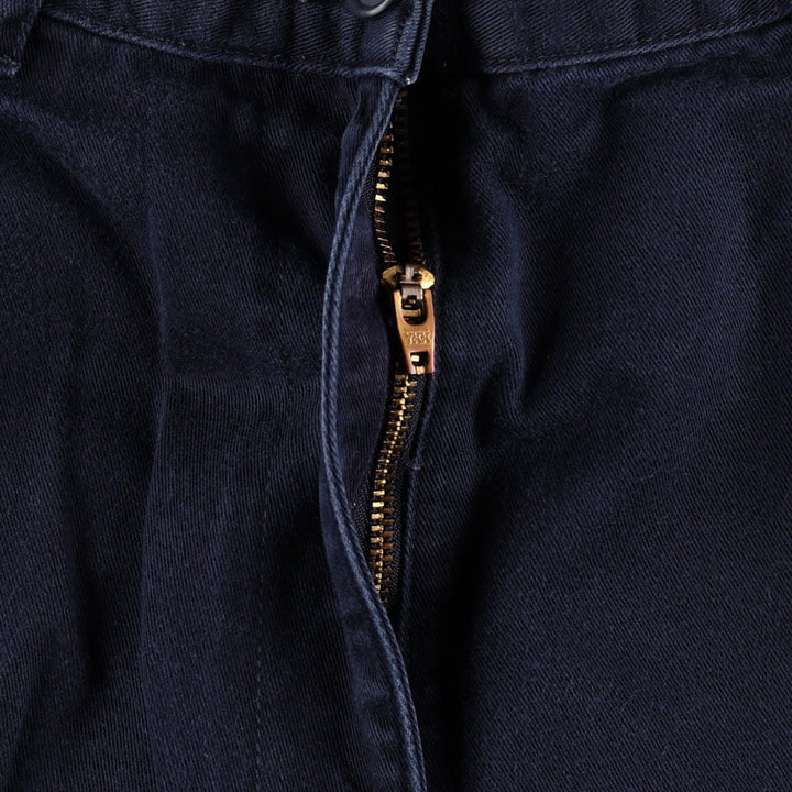Ralph Lauren LAUREN One-tuck Chino Shorts, Women's Size L (equivalent to W29) cotton navy blue type Vintage Second Hand