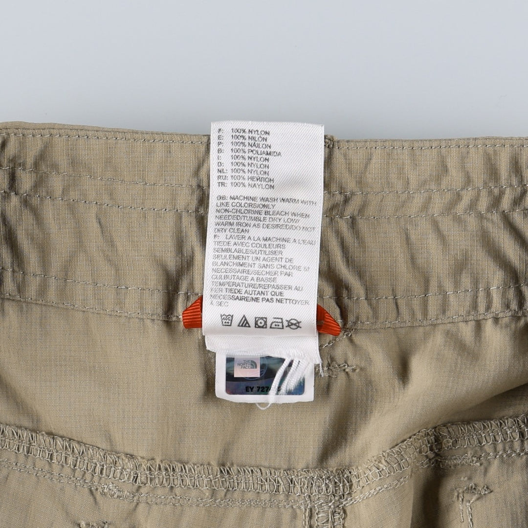 The North Face 2-Way Ripstop Nylon Shorts, Women's XL (equivalent to W31) Nylon Beige type Vintage Second Hand