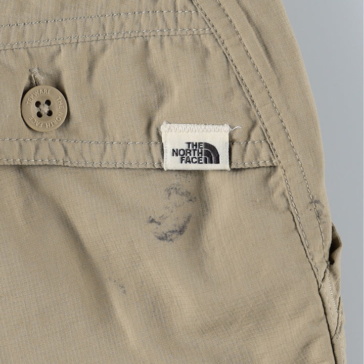 The North Face 2-Way Ripstop Nylon Shorts, Women's XL (equivalent to W31) Nylon Beige type Vintage Second Hand