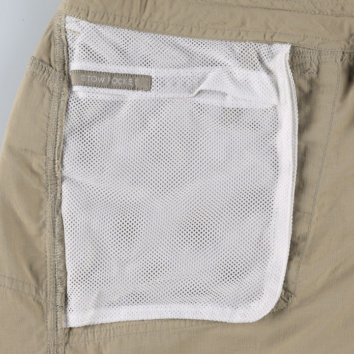 The North Face 2-Way Ripstop Nylon Shorts, Women's XL (equivalent to W31) Nylon Beige type Vintage Second Hand