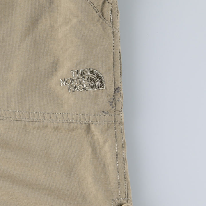 The North Face 2-Way Ripstop Nylon Shorts, Women's XL (equivalent to W31) Nylon Beige type Vintage Second Hand