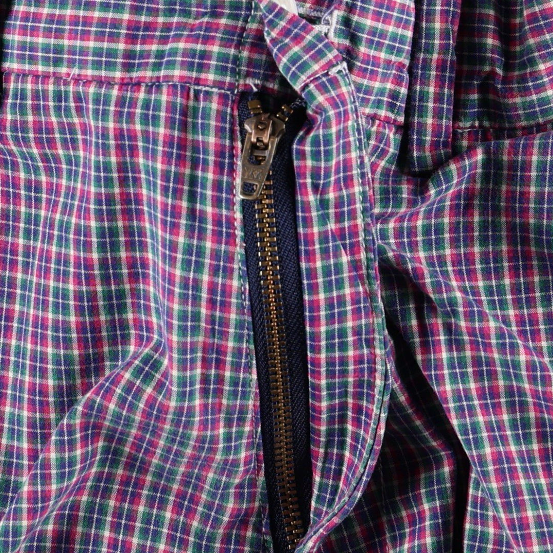 Ralph Lauren POLO GOLF check pattern cotton shorts, women's size XL (equivalent to W31). cotton navy blue type Vintage Second Hand