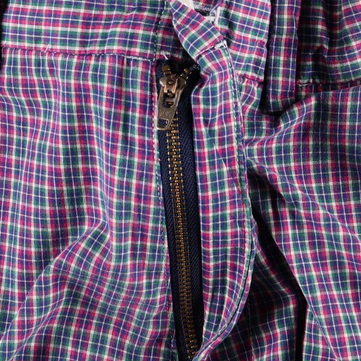 Ralph Lauren POLO GOLF check pattern cotton shorts, women's size XL (equivalent to W31). cotton navy blue type Vintage Second Hand