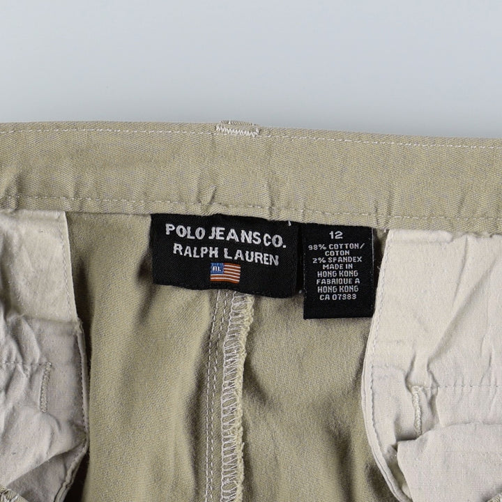 2000'S Ralph Lauren POLO JEANS COMPANY Chino Pants, Women's XXL (equivalent to W34) cotton Khaki type beige Vintage Second Hand