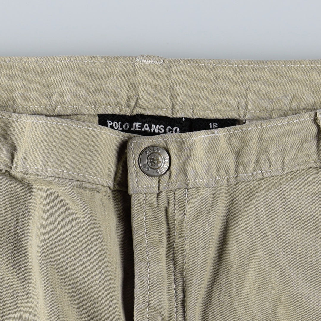 2000'S Ralph Lauren POLO JEANS COMPANY Chino Pants, Women's XXL (equivalent to W34) cotton Khaki type beige Vintage Second Hand