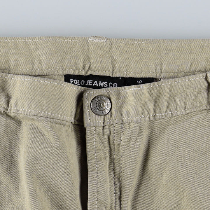 2000'S Ralph Lauren POLO JEANS COMPANY Chino Pants, Women's XXL (equivalent to W34) cotton Khaki type beige Vintage Second Hand
