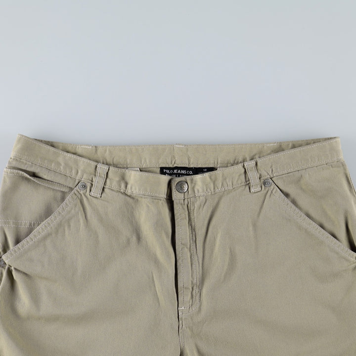 2000'S Ralph Lauren POLO JEANS COMPANY Chino Pants, Women's XXL (equivalent to W34) cotton Khaki type beige Vintage Second Hand