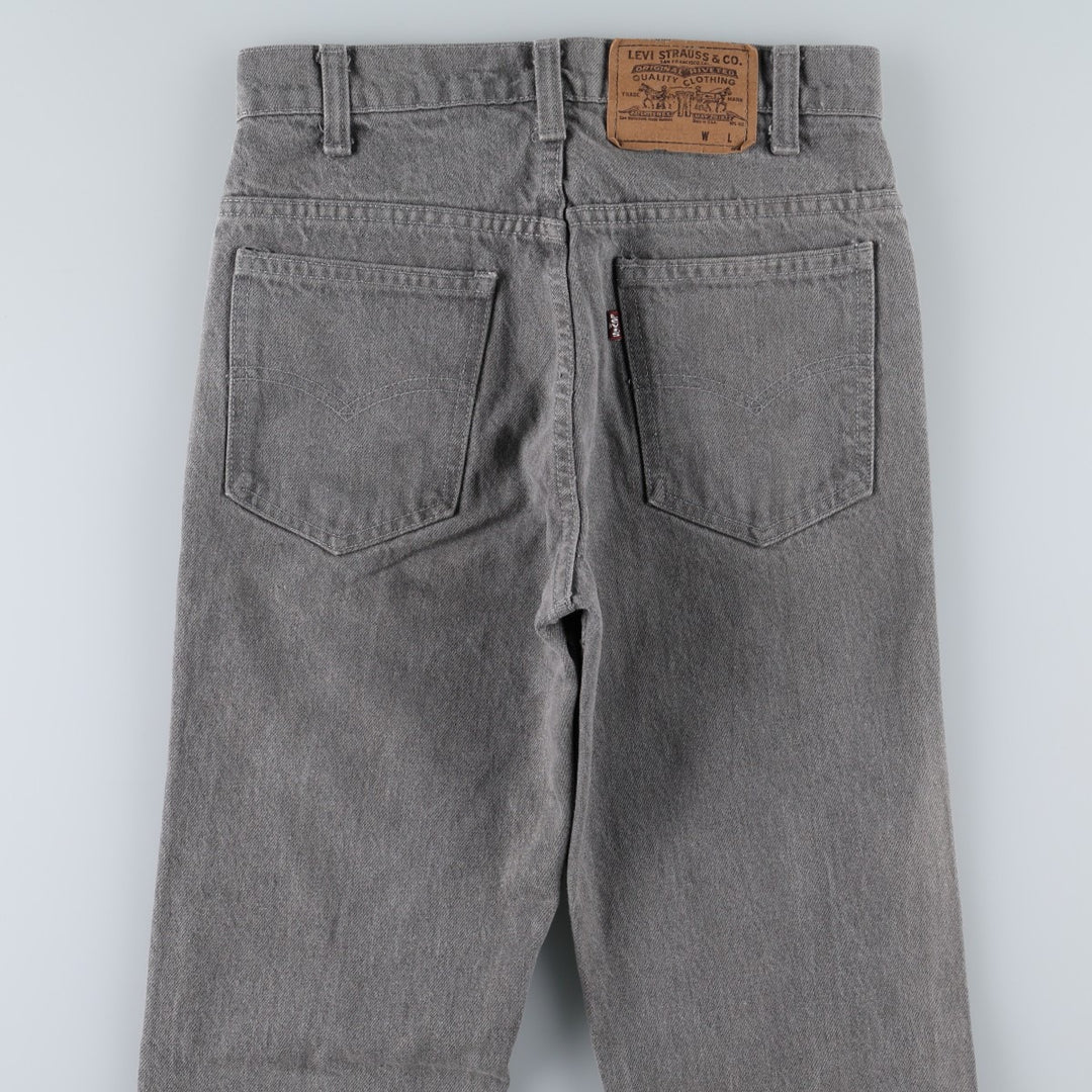 1980'S Levi's 40509-2767 Straight Denim Pants, Made in USA, Women's Size L (W28 equivalent), Vintage unclear gray type Vintage Second Hand