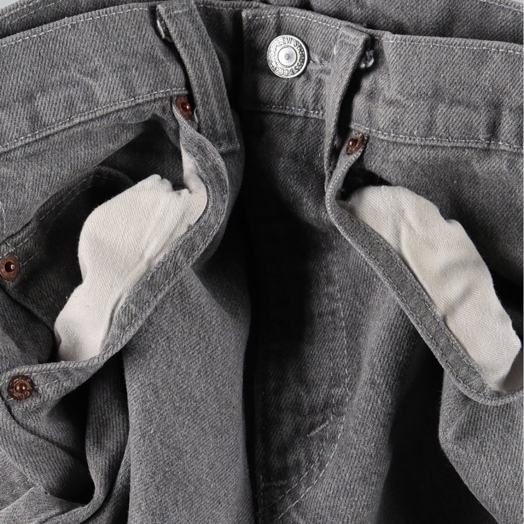 1980'S Levi's 40509-2767 Straight Denim Pants, Made in USA, Women's Size L (W28 equivalent), Vintage unclear gray type Vintage Second Hand