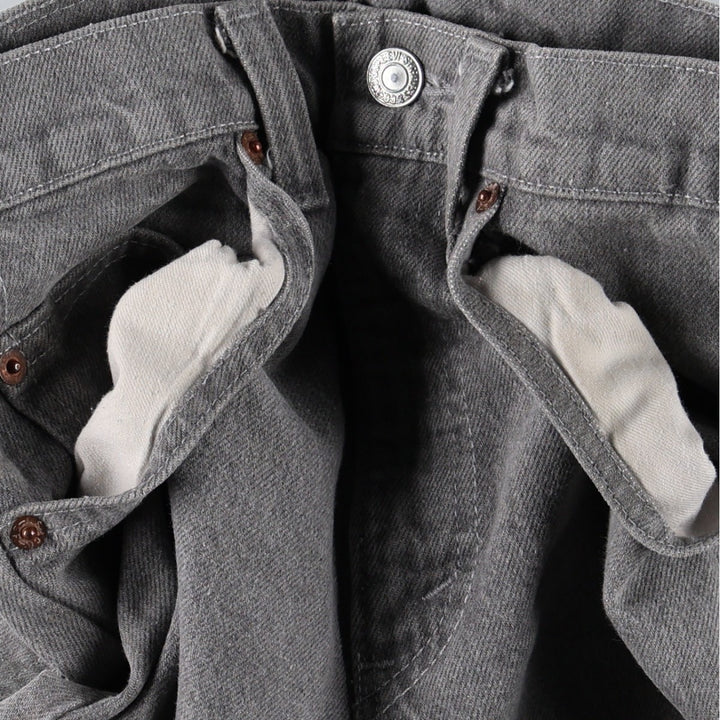 1980'S Levi's 40509-2767 Straight Denim Pants, Made in USA, Women's Size L (W28 equivalent), Vintage unclear gray type Vintage Second Hand