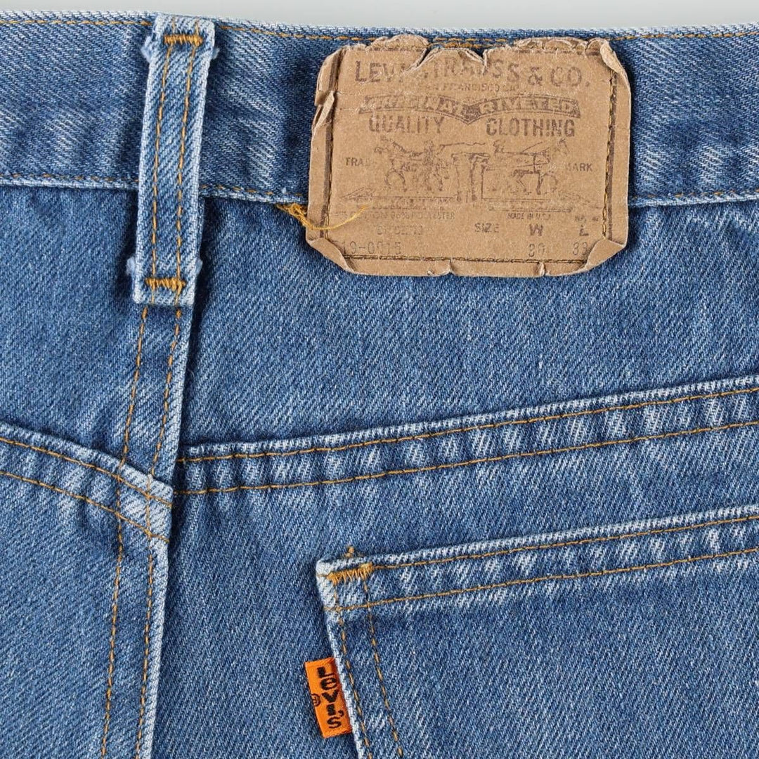 ~1980'S Levi's 719-0915 Orange Tab Straight Denim Pants, Made in USA, Women's Size L (W28 equivalent), Vintage cotton blue type Vintage Second Hand